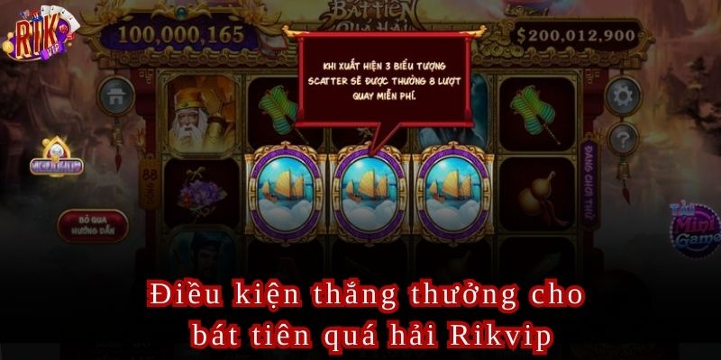 Bát tiên quá hải Rikvip sử dụng 5 cuộn quay và 5 hàng