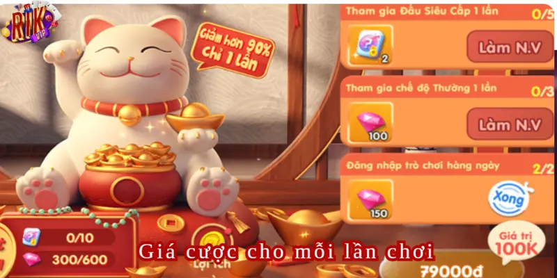 Thử qua vòng quay Free trong Mèo Chiêu Tài Rikvip
